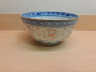 Porcellana cinese - 3 ciotole con 2 cucchiai