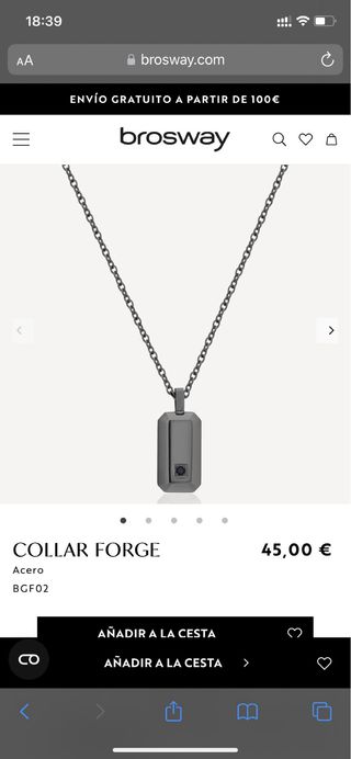 BROSWAY HOMBRE COLLAR CON COLGANTE