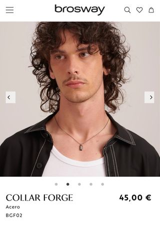 BROSWAY HOMBRE COLLAR CON COLGANTE