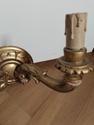 Applique vintage in legno