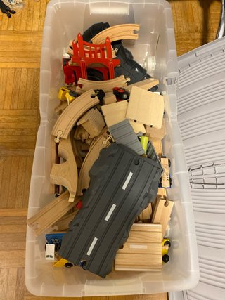 Tren de madera juguete