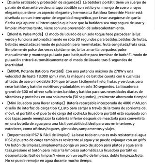 Batidora de Vaso Portáil · Nuevo a estrenar