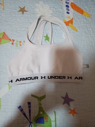 Sujetador deportivo UA blanco Junior
