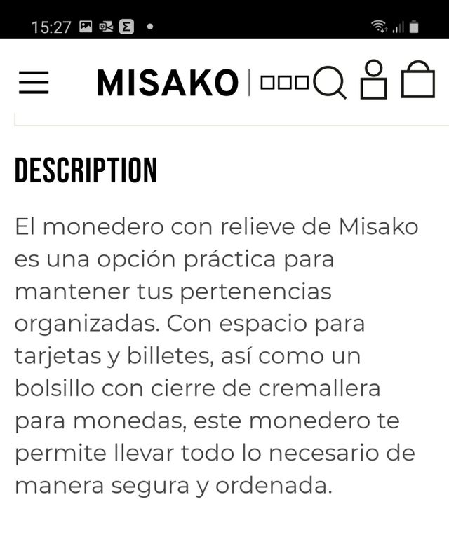 Monedero negro cartera