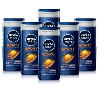 Confezione da 6 NIVEA MEN Sport Doccia Shampoo
