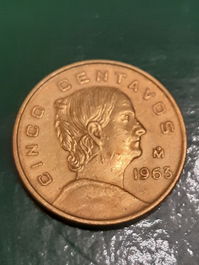 5 centavos mexicanos 1963