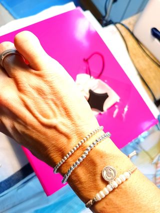 Pulsera plata bolas nueva 925