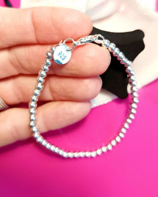 Pulsera plata bolas nueva 925