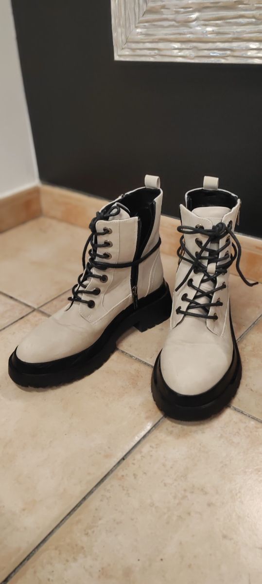 Botas militares plataforma refresh beige