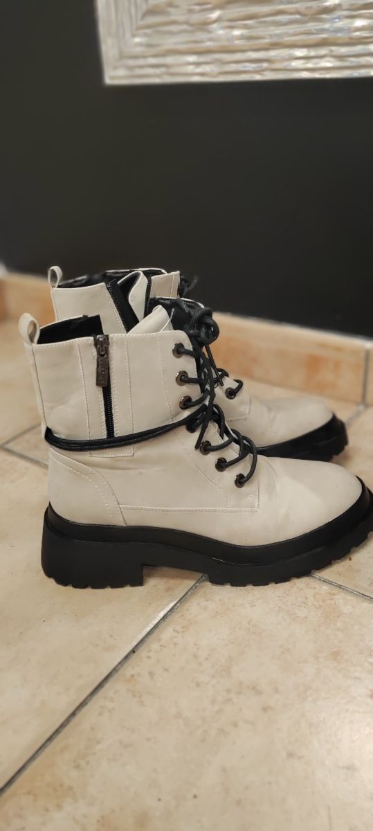Botas militares plataforma refresh beige