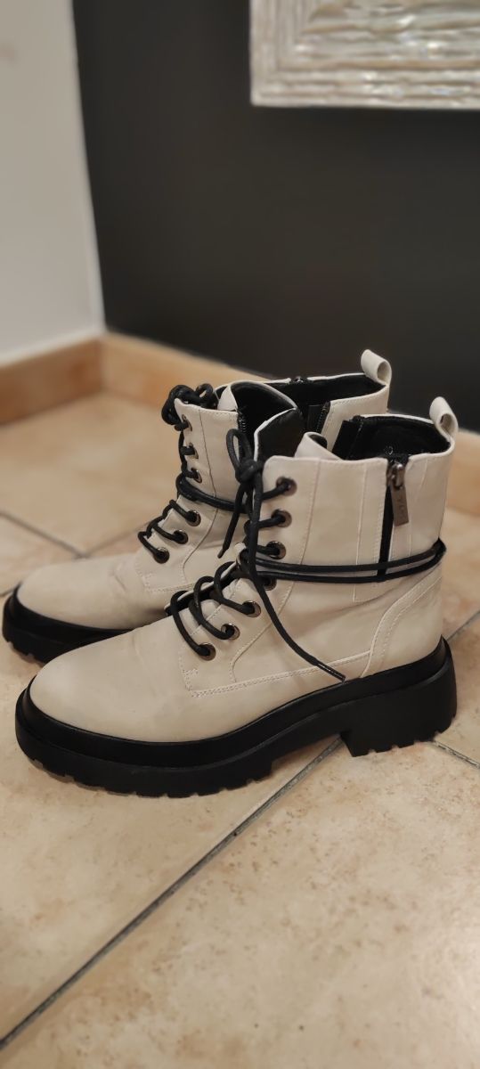 Botas militares plataforma refresh beige