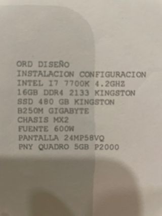 PC de sobremesa para diseño