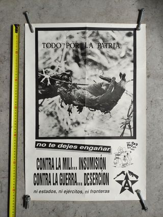 Cartel insumisión años 90.