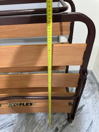 cama plegable body flex con lamas de madera 80x190