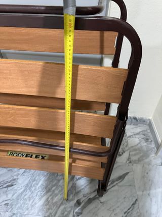 cama plegable body flex con lamas de madera 80x190