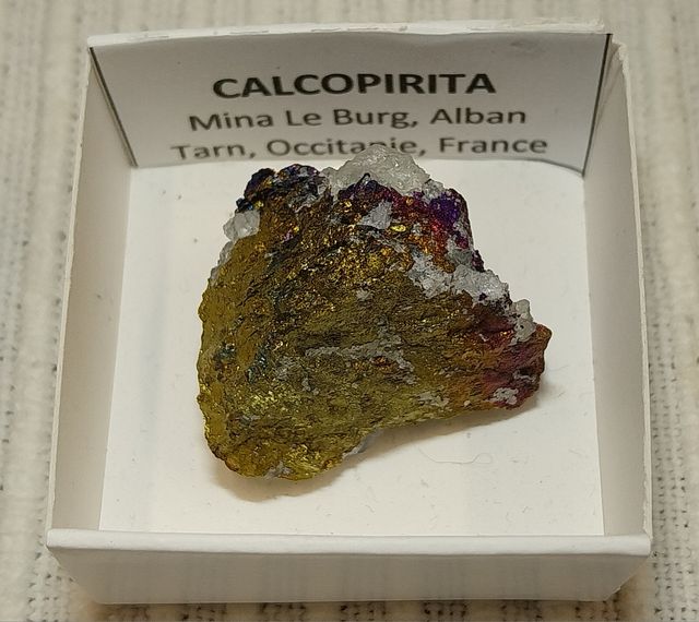 Lotto di 12 minerali in scatole da 4 x 4