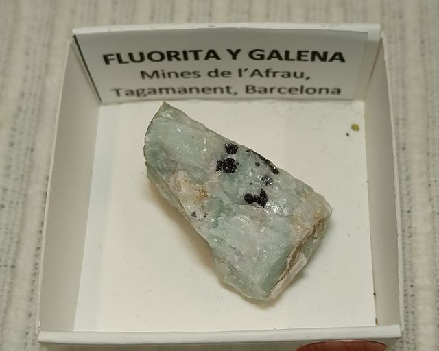 Lotto di 12 minerali in scatole da 4 x 4