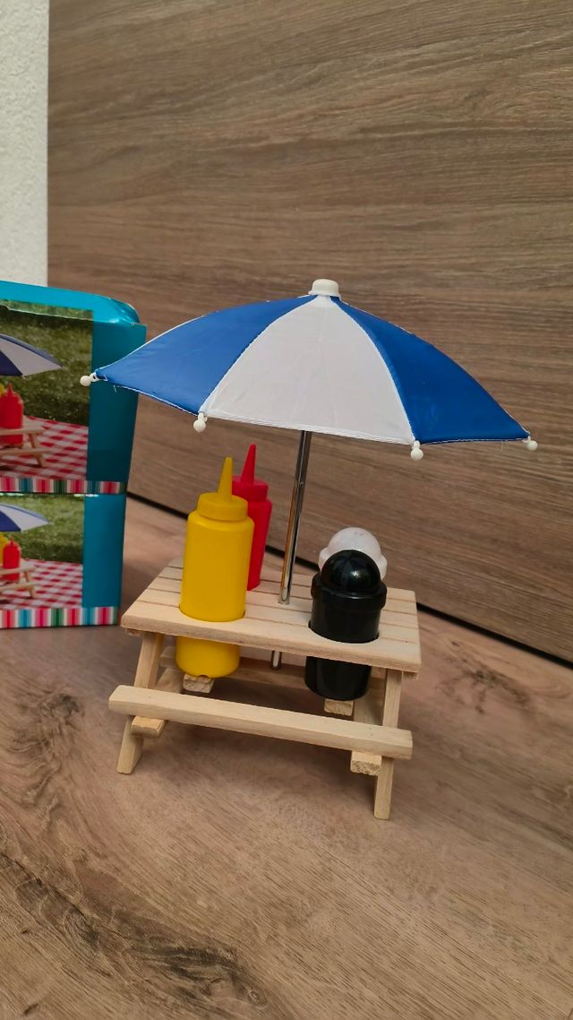 Set para especiarias ketchup e mostarda 