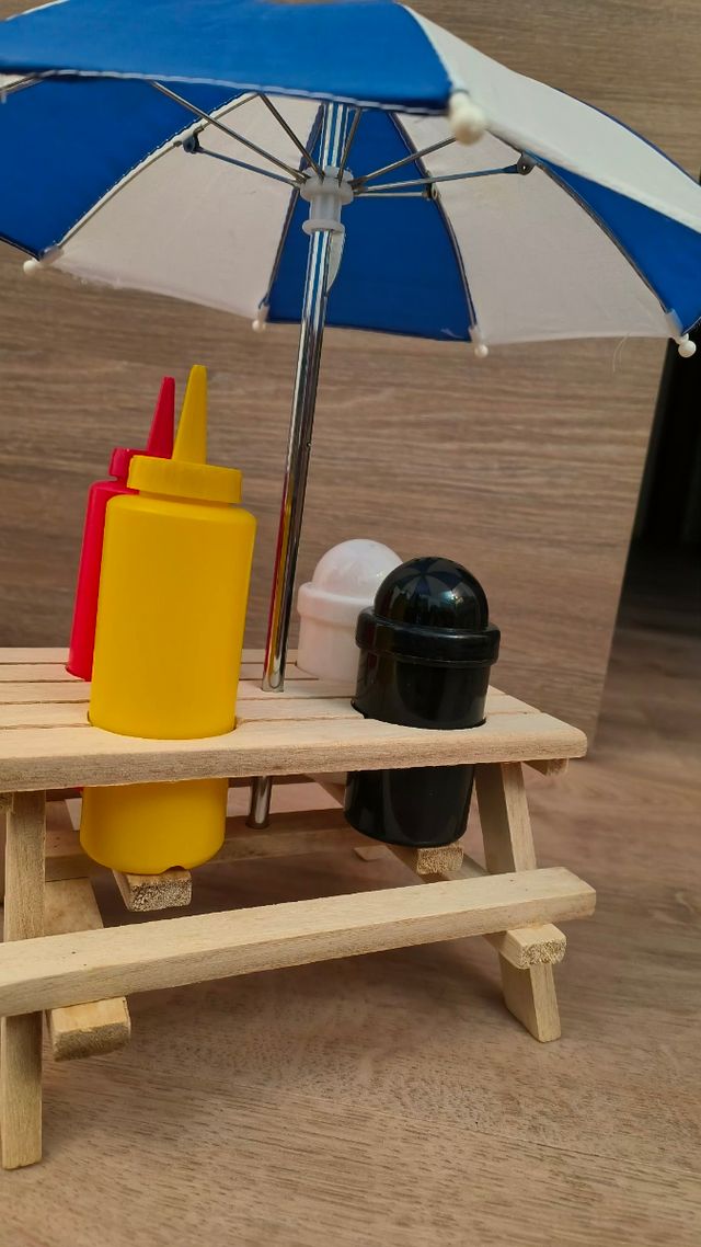 Set para especiarias ketchup e mostarda 