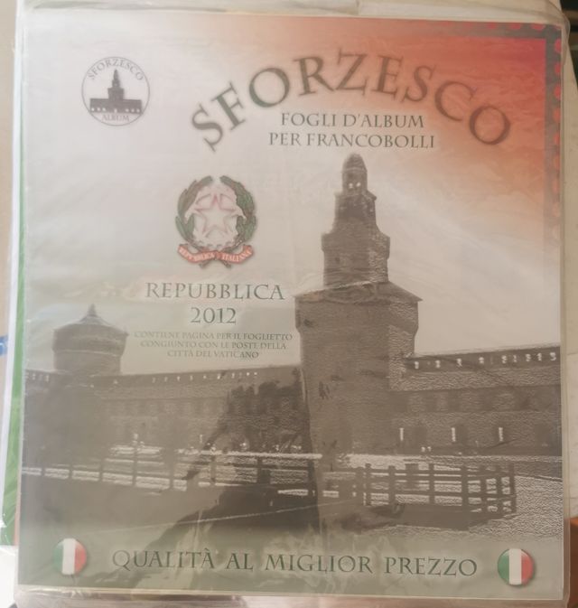 FOGLI PER FRANCOBOLLI ITALIA 2012