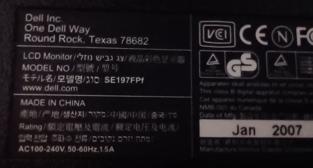 Monitor Dell 19 pulgadas