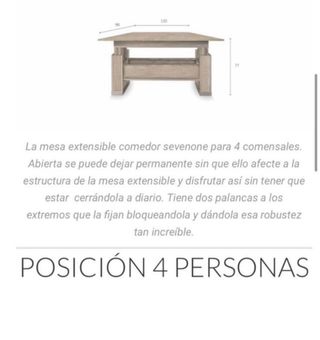 Mesa comedor extensible SevenOne
