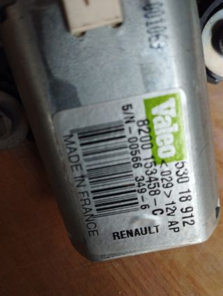 Motor limpiaparabrisas trasero Renault