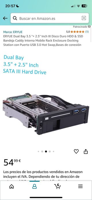 Bahia / Rack Doble HDD + SSD