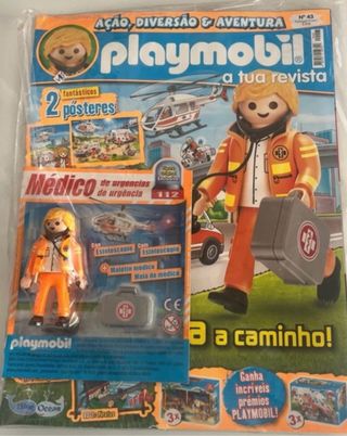 Playmobil figura + revista
