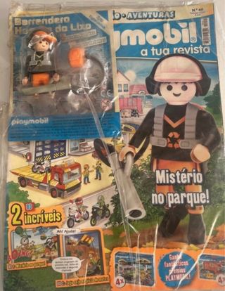 Playmobil figura + revista