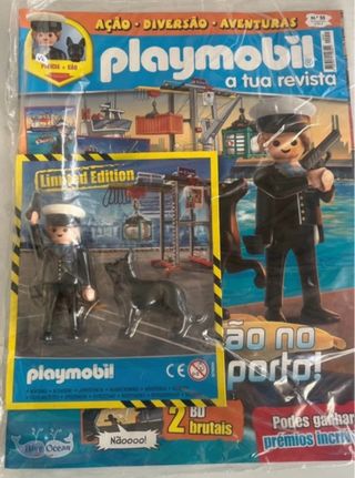 Playmobil figura + revista