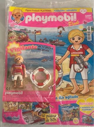 Playmobil figura + revista