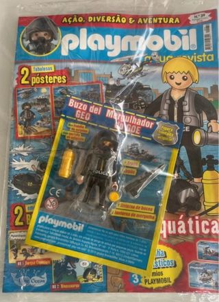 Playmobil figura + revista