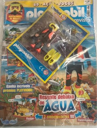 Playmobil figura + revista