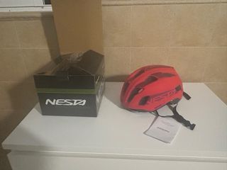 Casco bicicleta rojo