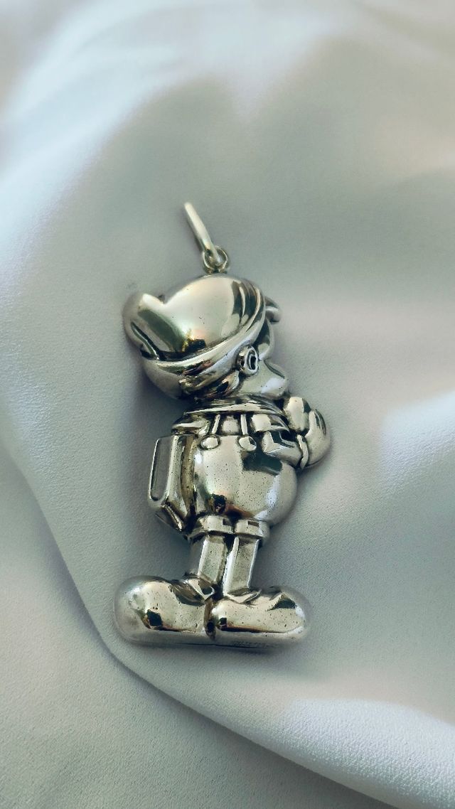 Pinóquio em prata Walt Disney 