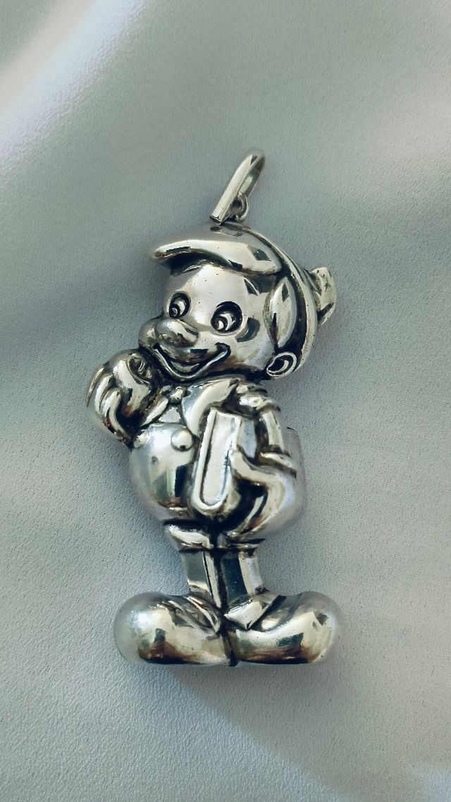 Pinóquio em prata Walt Disney 
