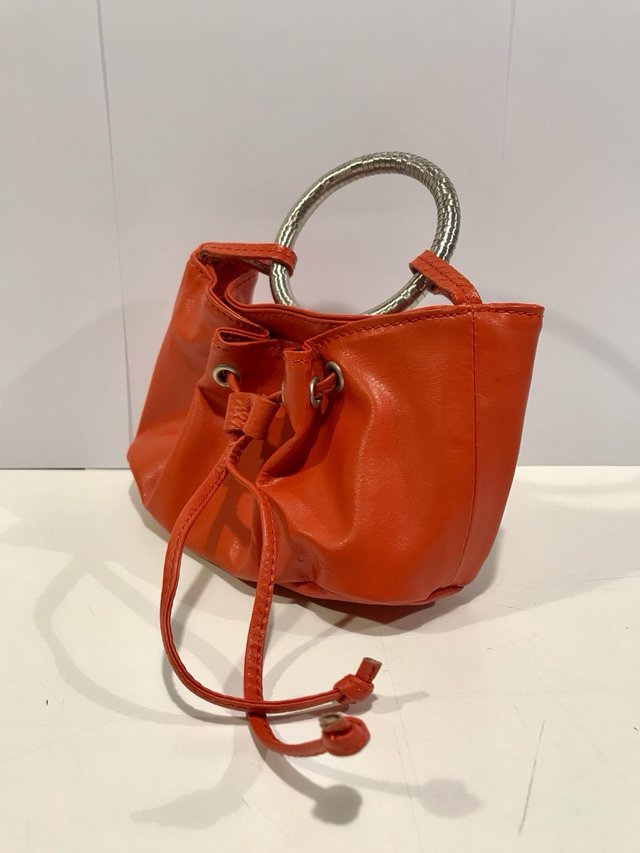 BREIL Snake bag soft orange vera pelle y2k 2000s