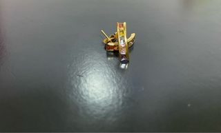 Pendientes oro 18k y circonitas multicolor