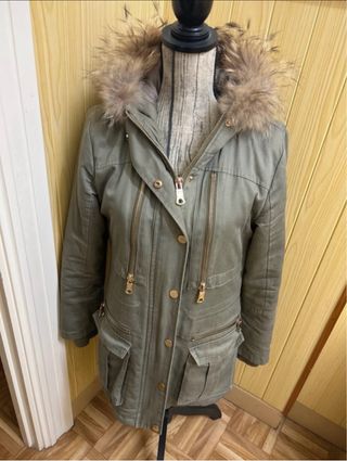 Parka talla M verde caki