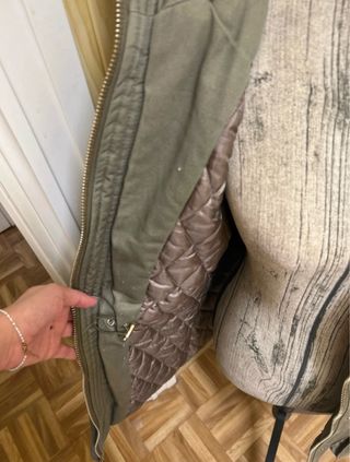 Parka talla M verde caki