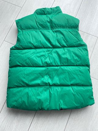 Chaleco verde y azul reversible