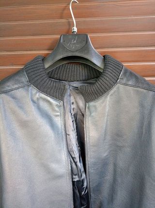 Giubbotto in pelle nero XL