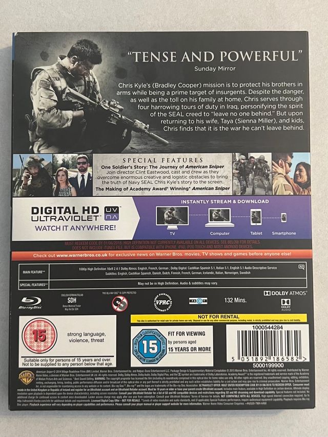 American Sniper (El Francotirador) Blu-ray