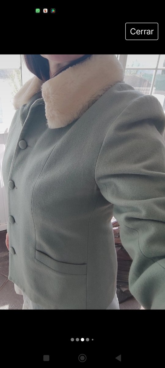 Giacca in lana con collo in pelliccia