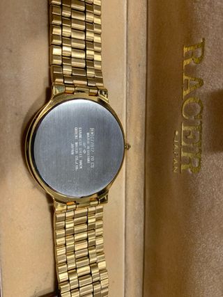 Reloj Racer Japan Vintage bañado en Oro