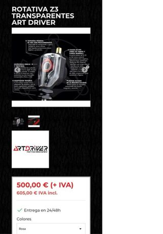 Maquina de tatuar rotativa