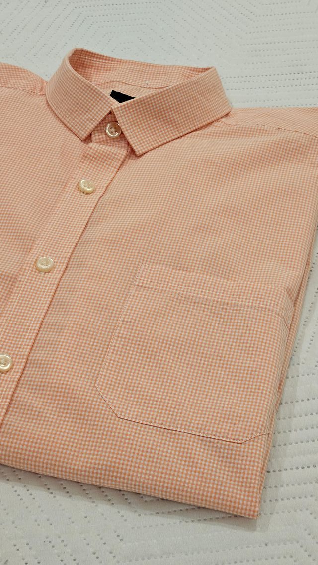 Camisa - Unit cuadros naranja