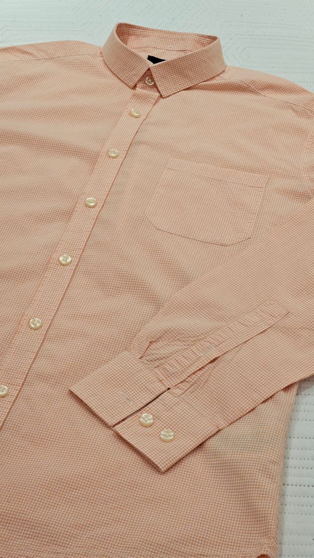 Camisa - Unit cuadros naranja