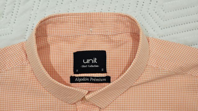 Camisa - Unit cuadros naranja